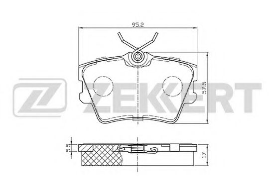 ZEKKERT BS-1156 Тормозные колодки для VOLKSWAGEN (Фольксваген) ZEKKERT BS-1156 Тормозные колодки для VOLKSWAGEN (Фольксваген)