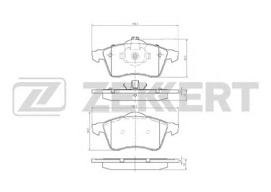 ZEKKERT BS-1157 Тормозные колодки для VOLKSWAGEN (Фольксваген) ZEKKERT BS-1157 Тормозные колодки для VOLKSWAGEN (Фольксваген)