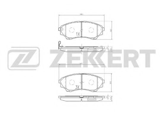 ZEKKERT BS-1225 Тормозные колодки для FORD RANGER (Форд Рангэр) ZEKKERT BS-1225 Тормозные колодки для FORD RANGER (Форд Рангэр)