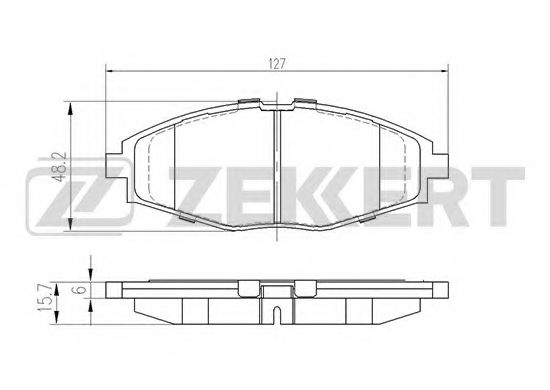 ZEKKERT BS-1285 Тормозные колодки для CHERY QQ (Чери Qq)