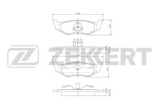 ZEKKERT BS-1339 Тормозные колодки для DODGE CARAVAN (Додж Караван) ZEKKERT BS-1339 Тормозные колодки для DODGE CARAVAN (Додж Караван)