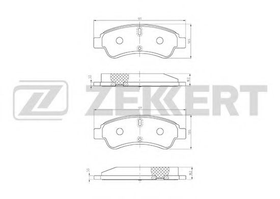 ZEKKERT BS-1433 Тормозные колодки для PEUGEOT 207 (Пежо 207) ZEKKERT BS-1433 Тормозные колодки для PEUGEOT 207 (Пежо 207)