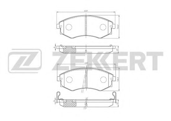 ZEKKERT BS-1767 Тормозные колодки для HYUNDAI (Хендай) ZEKKERT BS-1767 Тормозные колодки для HYUNDAI (Хендай)