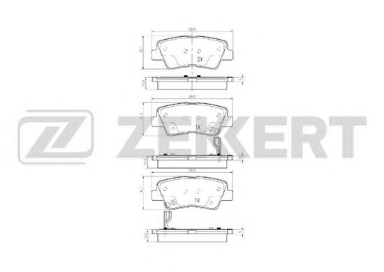 ZEKKERT BS-1788 Тормозные колодки для HYUNDAI GRANDEUR (Хендай Грандэур) ZEKKERT BS-1788 Тормозные колодки для HYUNDAI GRANDEUR (Хендай Грандэур)