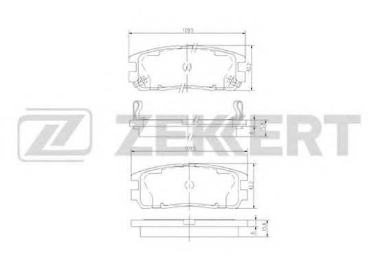 ZEKKERT BS-1853 Тормозные колодки для GREAT WALL HAVAL 5 (Грейтвол Хаvал 5) ZEKKERT BS-1853 Тормозные колодки для GREAT WALL HAVAL 5 (Грейтвол Хаvал 5)