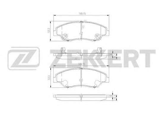 ZEKKERT BS-1902 Тормозные колодки для KIA SPORTAGE (Киа Спортейдж) ZEKKERT BS-1902 Тормозные колодки для KIA SPORTAGE (Киа Спортейдж)