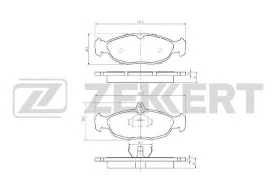 ZEKKERT BS-2346 Тормозные колодки для DAEWOO (Дэу) ZEKKERT BS-2346 Тормозные колодки для DAEWOO (Дэу)