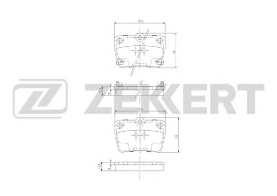 ZEKKERT BS-2702 Тормозные колодки для CHERY J11 (Чери Ж11) ZEKKERT BS-2702 Тормозные колодки для CHERY J11 (Чери Ж11)