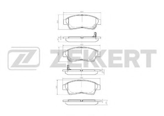 ZEKKERT BS-2802 Тормозные колодки для TOYOTA CALDINA (Тойота/тоета Cалдина) ZEKKERT BS-2802 Тормозные колодки для TOYOTA CALDINA (Тойота/тоета Cалдина)
