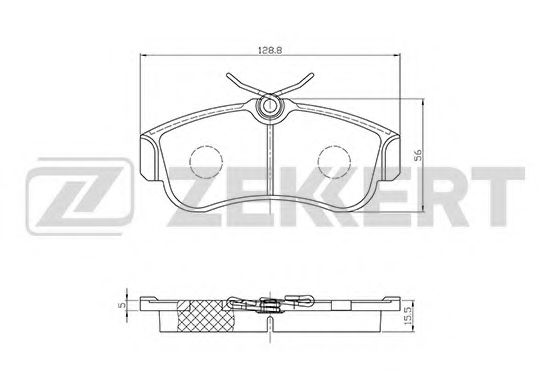 ZEKKERT BS-2805 Тормозные колодки для NISSAN PRIMERA (Ниссан Примера)