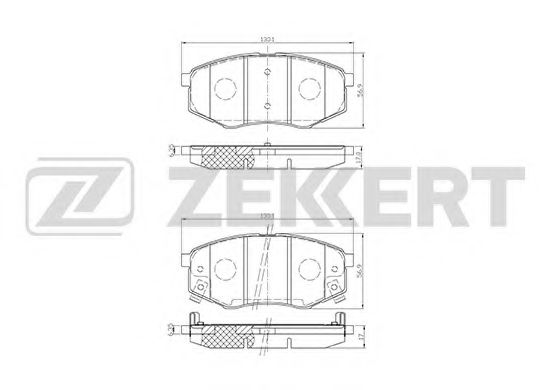 ZEKKERT BS-2815 Тормозные колодки для HYUNDAI (Хендай) ZEKKERT BS-2815 Тормозные колодки для HYUNDAI (Хендай)