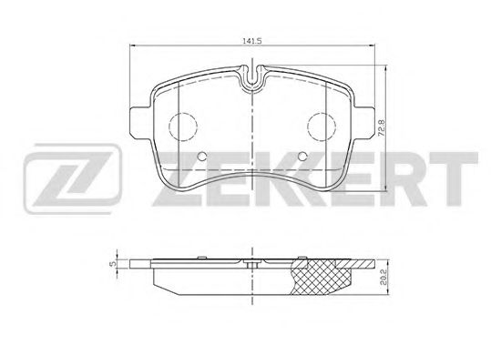 ZEKKERT BS-2822 Тормозные колодки для IVECO DAILY VI (Ивеко Даилъ vи)