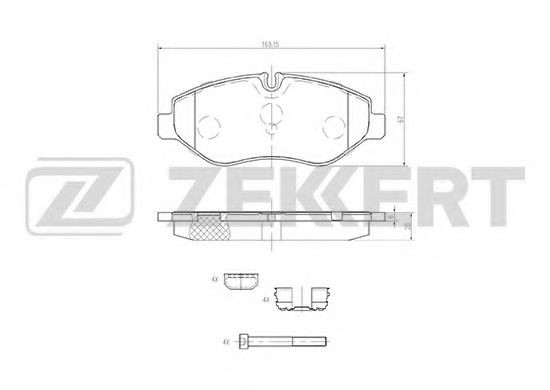 ZEKKERT BS-2823 Тормозные колодки для IVECO DAILY VI (Ивеко Даилъ vи)
