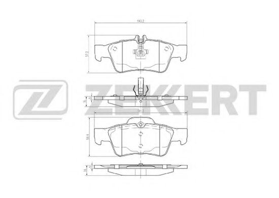 ZEKKERT BS-2832 Тормозные колодки для MERCEDESBENZ (Мерседес бенц) ZEKKERT BS-2832 Тормозные колодки для MERCEDESBENZ (Мерседес бенц)
