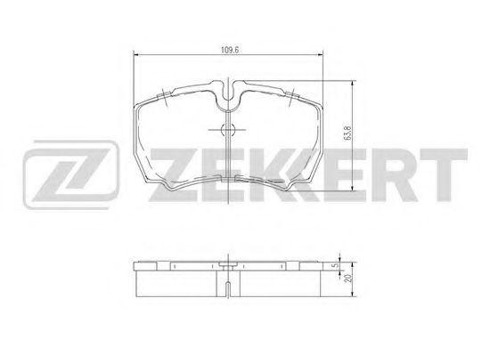 ZEKKERT BS-2842 Тормозные колодки для IVECO DAILY VI (Ивеко Даилъ vи)