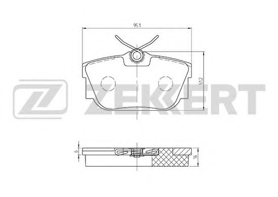 ZEKKERT BS-2845 Тормозные колодки для VOLKSWAGEN (Фольксваген) ZEKKERT BS-2845 Тормозные колодки для VOLKSWAGEN (Фольксваген)