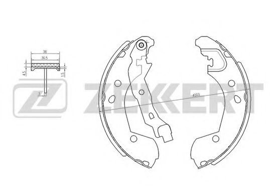 ZEKKERT BK-4026 Тормозные колодоки для NISSAN (Ниссан) ZEKKERT BK-4026 Тормозные колодоки для NISSAN (Ниссан)