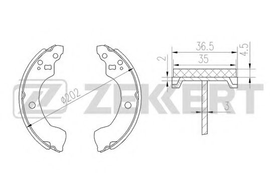 ZEKKERT BK-4030 Тормозные колодоки для NISSAN (Ниссан) ZEKKERT BK-4030 Тормозные колодоки для NISSAN (Ниссан)