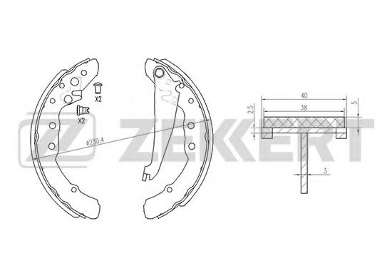 ZEKKERT BK-4036 Тормозные колодоки для AUDI 90 (Ауди 90) ZEKKERT BK-4036 Тормозные колодоки для AUDI 90 (Ауди 90)
