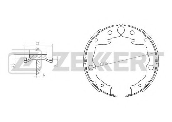 ZEKKERT BK-4043 Тормозные колодоки для NISSAN DUALIS (Ниссан Дуалис) ZEKKERT BK-4043 Тормозные колодоки для NISSAN DUALIS (Ниссан Дуалис)