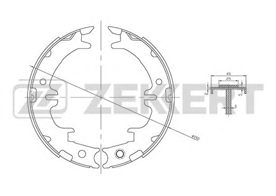 ZEKKERT BK-4046 Тормозные колодоки для LEXUS LS (Лексус Лс) ZEKKERT BK-4046 Тормозные колодоки для LEXUS LS (Лексус Лс)