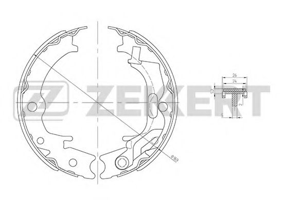 ZEKKERT BK-4051 Тормозные колодоки для CHEVROLET EPICA (Шевроле Эпиcа) ZEKKERT BK-4051 Тормозные колодоки для CHEVROLET EPICA (Шевроле Эпиcа)
