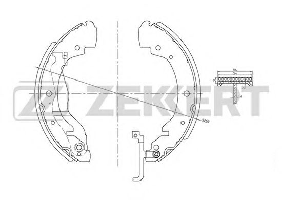 ZEKKERT BK-4052 Тормозные колодоки для MERCEDES-BENZ SPRINTER 3,5-T (Мэрcэдэс-бэнз Спринтэр 3,5-т) ZEKKERT BK-4052 Тормозные колодоки для MERCEDES-BENZ SPRINTER 3,5-T (Мэрcэдэс-бэнз Спринтэр 3,5-т)