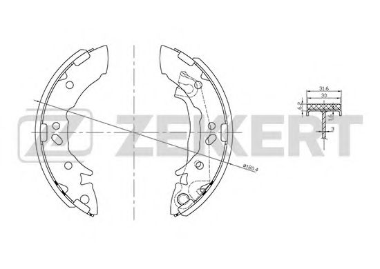 ZEKKERT BK-4217 Тормозные колодоки для HYUNDAI EXCEL (Хендай Эxcэл) ZEKKERT BK-4217 Тормозные колодоки для HYUNDAI EXCEL (Хендай Эxcэл)