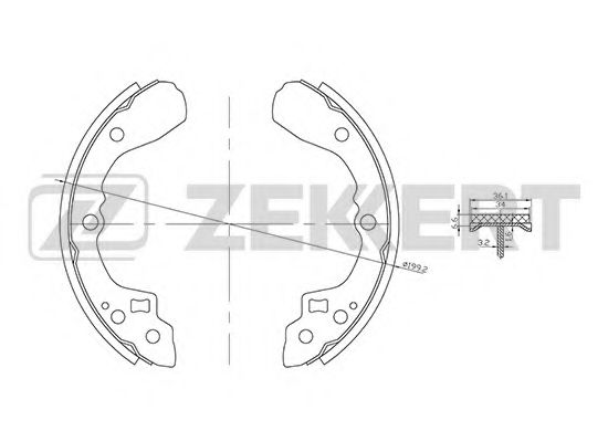 ZEKKERT BK-4250 Тормозные колодоки для KIA CERATO (Киа Cэрато) ZEKKERT BK-4250 Тормозные колодоки для KIA CERATO (Киа Cэрато)