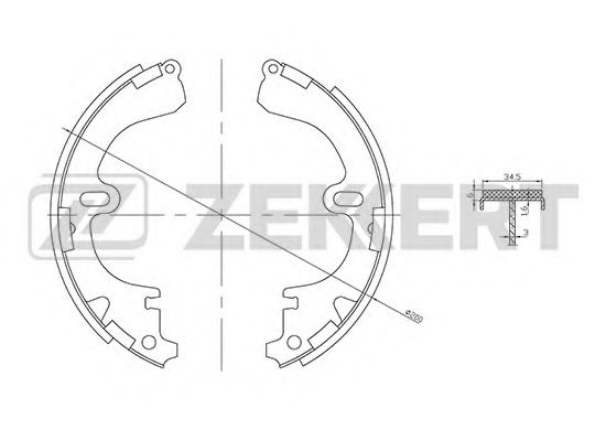 ZEKKERT BK-4457 Тормозные колодоки для TOYOTA (Тойота/тоета)
