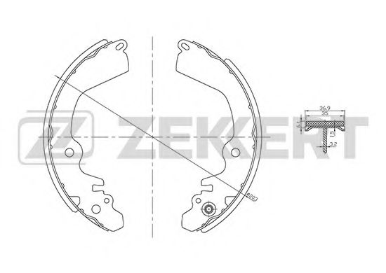 ZEKKERT BK-4466 Тормозные колодоки для MITSUBISHI ETERNA III (Митсубиши/митсубиси Этэрна 3) ZEKKERT BK-4466 Тормозные колодоки для MITSUBISHI ETERNA III (Митсубиши/митсубиси Этэрна 3)