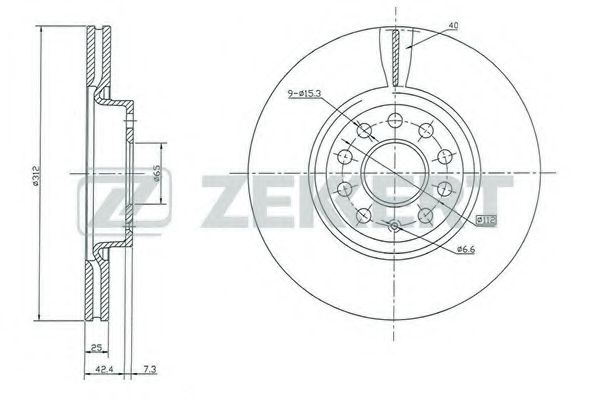ZEKKERT BS-5016 Тормозной диск для AUDI TT (Ауди Тт) ZEKKERT BS-5016 Тормозной диск для AUDI TT (Ауди Тт)