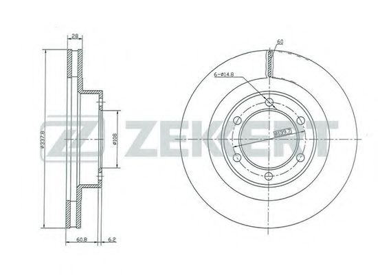 ZEKKERT BS-5047 Тормозной диск для TOYOTA (FAW) PRADO (Тойота/тоета (фав) Прадо) ZEKKERT BS-5047 Тормозной диск для TOYOTA (FAW) PRADO (Тойота/тоета (фав) Прадо)