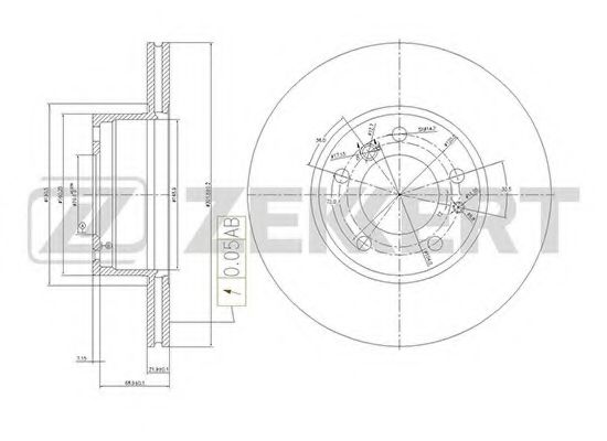 ZEKKERT BS-5611 Тормозной диск для BMW 7 (Бмв 7) ZEKKERT BS-5611 Тормозной диск для BMW 7 (Бмв 7)
