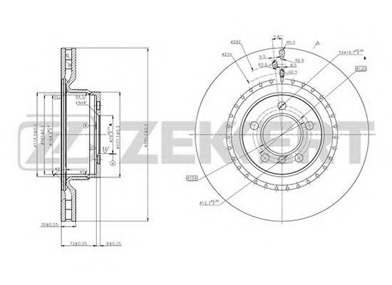 ZEKKERT BS-5689 Тормозной диск для LAND-ROVER (Ланд-ровер) ZEKKERT BS-5689 Тормозной диск для LAND-ROVER (Ланд-ровер)