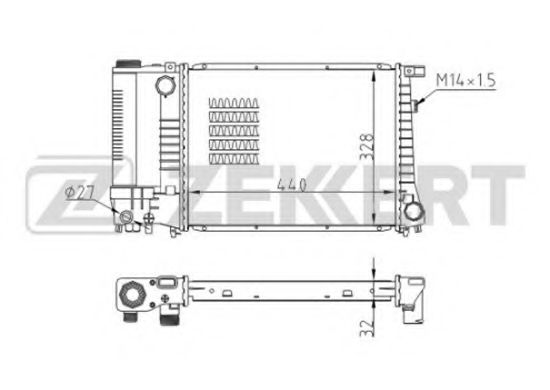 ZEKKERT MK-1001 Радиатор, охлаждение двигателя 