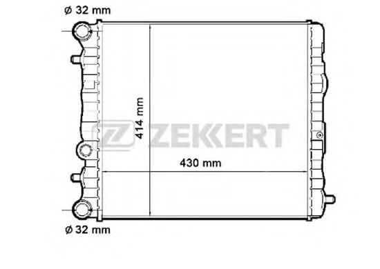 ZEKKERT MK-1008 Радиатор, охлаждение двигателя 