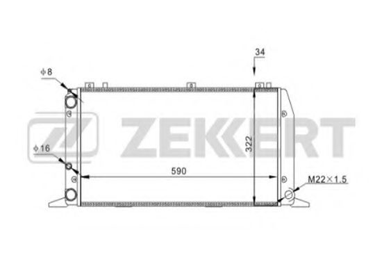 ZEKKERT MK-1019 Радиатор, охлаждение двигателя 