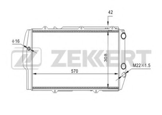 ZEKKERT MK-1021 Радиатор, охлаждение двигателя 