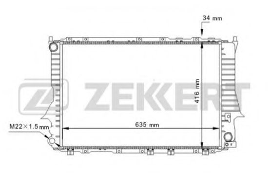 ZEKKERT MK-1025 Радиатор, охлаждение двигателя 