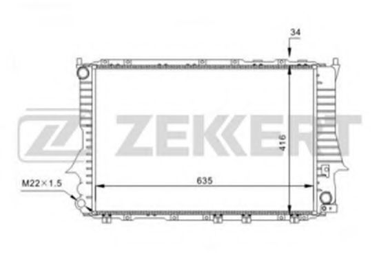 ZEKKERT MK-1026 Радиатор, охлаждение двигателя 