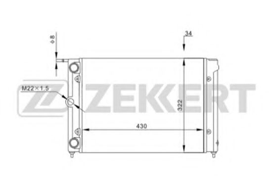 ZEKKERT MK-1028 Радиатор, охлаждение двигателя для VOLKSWAGEN (Фольксваген) ZEKKERT MK-1028 Радиатор, охлаждение двигателя для VOLKSWAGEN (Фольксваген)