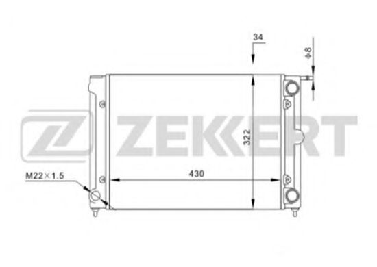 ZEKKERT MK-1029 Радиатор, охлаждение двигателя 