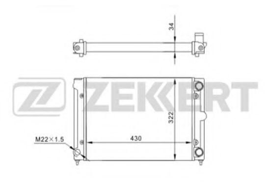 ZEKKERT MK-1032 Радиатор, охлаждение двигателя 