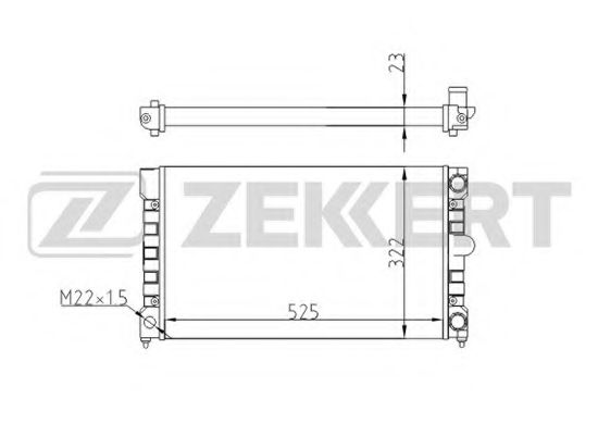 ZEKKERT MK-1033 Радиатор, охлаждение двигателя 