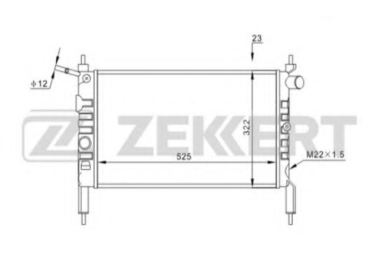 ZEKKERT MK-1035 Радиатор, охлаждение двигателя 