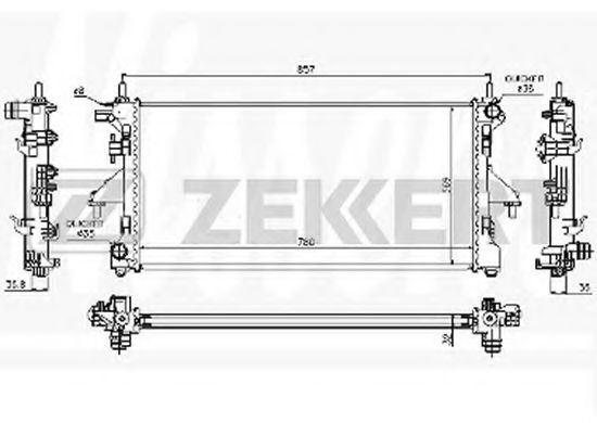 ZEKKERT MK-1038 Радиатор, охлаждение двигателя для PEUGEOT (Пежо) ZEKKERT MK-1038 Радиатор, охлаждение двигателя для PEUGEOT (Пежо)