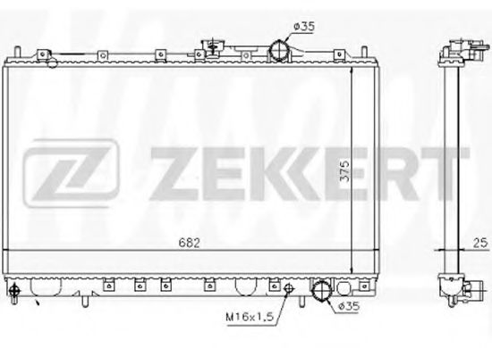 ZEKKERT MK-1040 Радиатор, охлаждение двигателя для MITSUBISHI MIRAGE (Митсубиши/митсубиси Мирагэ) ZEKKERT MK-1040 Радиатор, охлаждение двигателя для MITSUBISHI MIRAGE (Митсубиши/митсубиси Мирагэ)