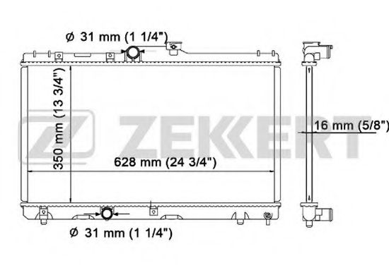 ZEKKERT MK-1044 Радиатор, охлаждение двигателя 