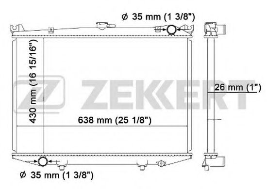 ZEKKERT MK-1057 Радиатор, охлаждение двигателя 